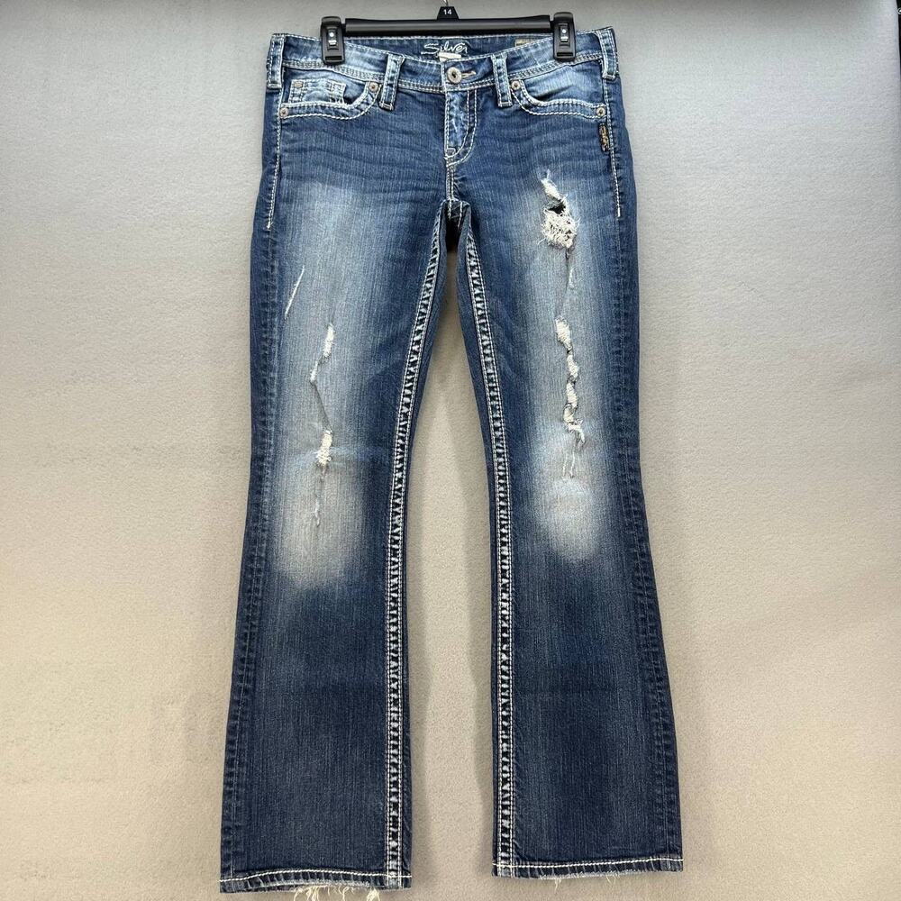 Silver Jean Co. Women's Jeans  Size W29  L31 Berkley Surplus Bootcut Distressed